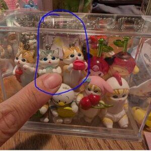 [Discount Bundle] Mofusand Keychains - Orange and Gray Cat - Gacha JP Figurines